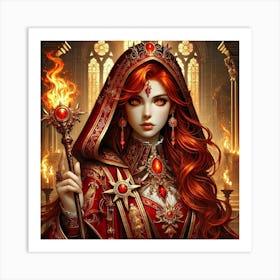 Seraphine Emberveil 2 Art Print