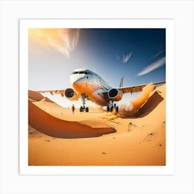 Airplane Desert (2) Art Print