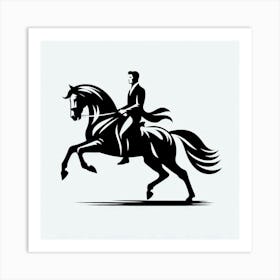 A man riding a horse 1 Art Print