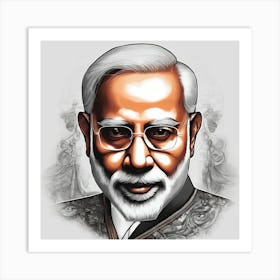 Narendra Modi 2 Art Print