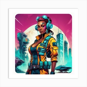 Futuristic Woman 2 Art Print