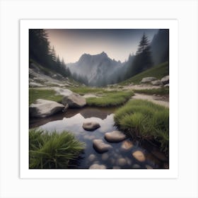 Rocky Mountain Stream Art Print