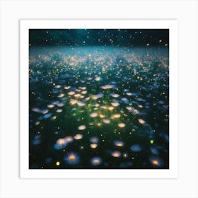 Fireflies In The Night Art Print