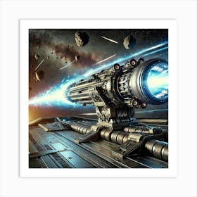 Kinetic Railgun High Speed Attack Art Print