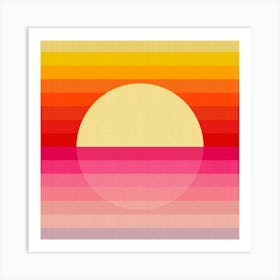 Watercolor sunset 2 Art Print