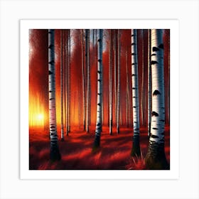 Birch Forest 5 Art Print