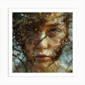 Portrait Of A Girl In The Forest Art Print