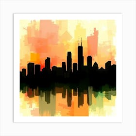 Chicago Skyline 2 Art Print