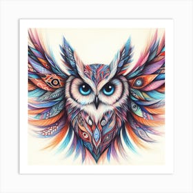 Owl Painting 2 Art Print