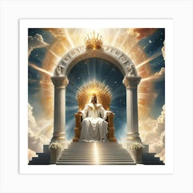 Jesus On The Throne Art Print