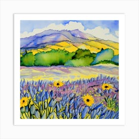 Lavender Field Art Print