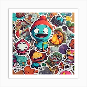 Sticker Collection Art Print