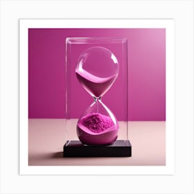 Hourglass With Pink Sand Art Print
