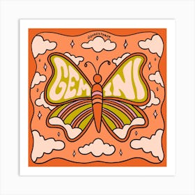 Gemini Butterfly Art Print