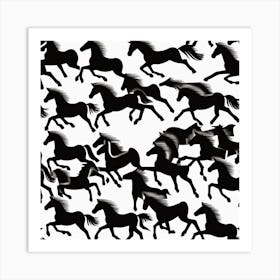 Horses In A Race Art Print