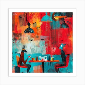 Night At The Bar 1 Art Print