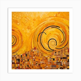 Abstract Suns Art Print