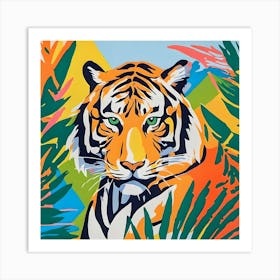 Colourful Tiger Art Print