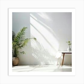 Nature Pattern White Sunshine Overlay Elegant Fern Abstract Blank Light Natural Room Pla 2 Art Print