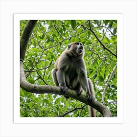 Monkey In A Tree 2 Art Print