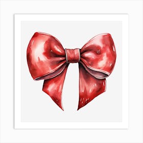 Red Bow 10 Art Print