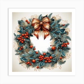 Christmas Wreath 6 Art Print