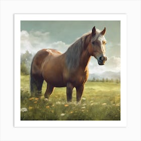 Horse In The Meadow 6 Art Print