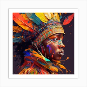 Portrait Of An Indian Woman Art Print