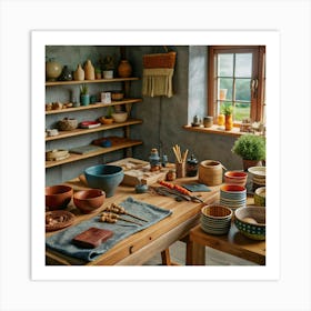 Pottery Studio Art Print