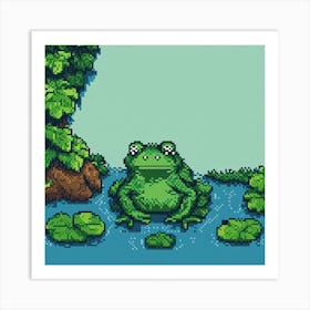 Pixel Frog 1 Art Print