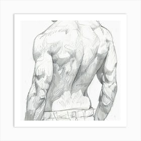 Back Of A Man Art Print