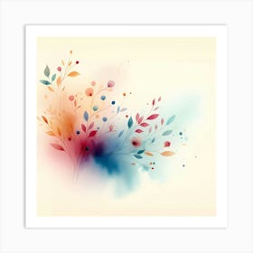 Abstract Watercolor Background 2 Art Print