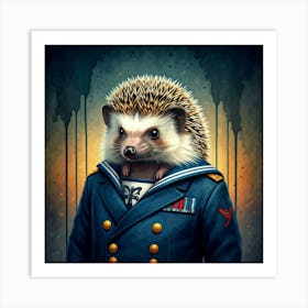 Hedgehog In Navy Póster