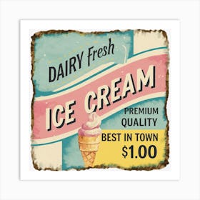 Dairy Fresh Ice Cream Art Print