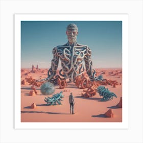 Man In The Desert 161 Art Print