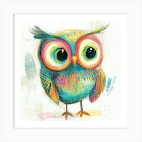 Colorful Owl 3 Art Print