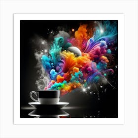 Colorful Coffee Cup Art Print