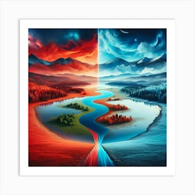 River In The Sky Art Print