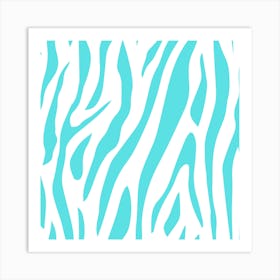 A Study in Blue and White: The Zebra Art Print