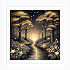 Night In The Forest 1 Art Print