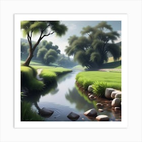 Landscape Painting 167 Art Print