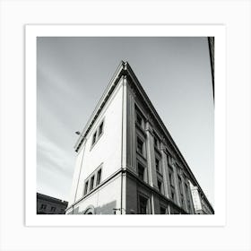 Black And White Building Art Print