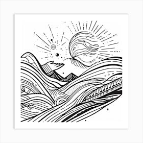 Doodle Drawing Art Print