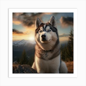 Husky Dog 1 Art Print