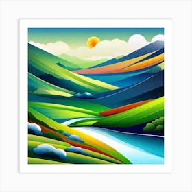 Landscape Painting 178 Art Print