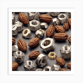 Nuts As A Logo Haze Ultra Detailed Film Photography Light Leaks Larry Bud Melman Trending On A (1) Art Print