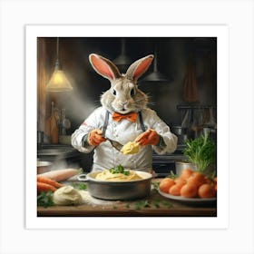 Chef Rabbit 1 Art Print