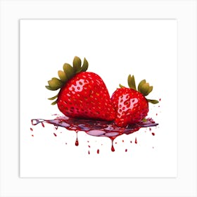 Fresh Strawberries Art Print