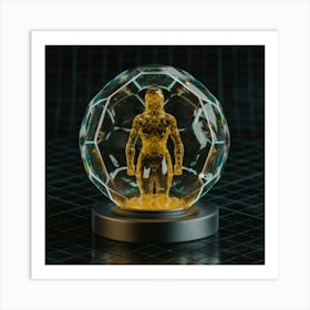 Man In A Glass Ball 1 Art Print