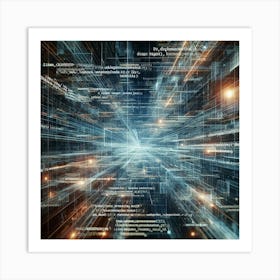 Abstract Technology Background Art Print